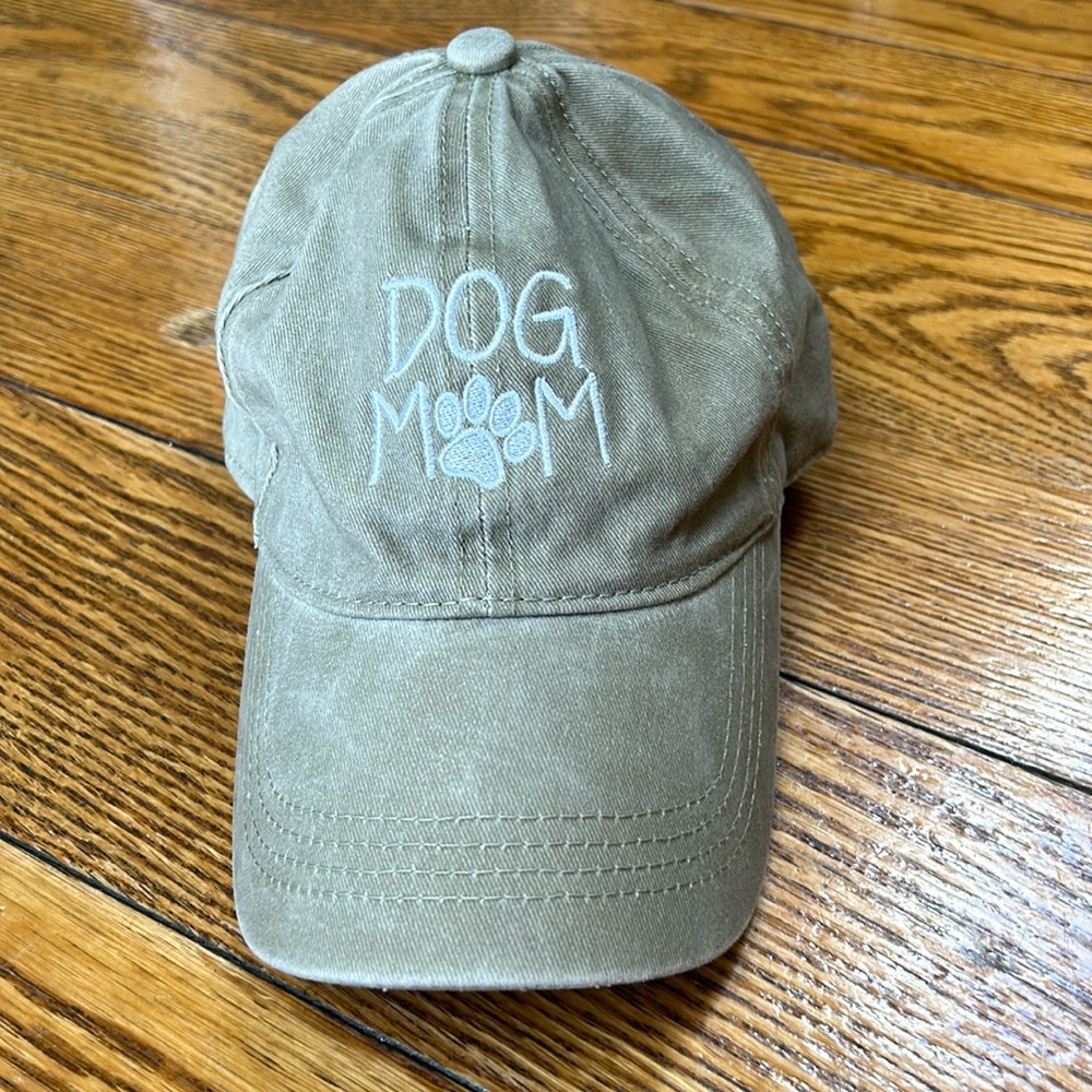 David and Young khaki Dog Mom cap.  Excellent condition. One size.